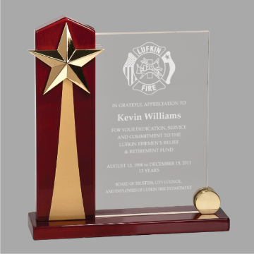 Left Rising Star Acrylic Award Left Rising Star Acrylic Award