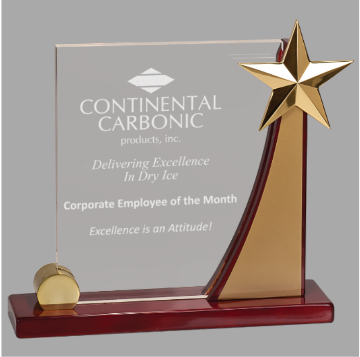 Curve Rising Star Acrylic Award Curve Rising Star Acrylic Award
