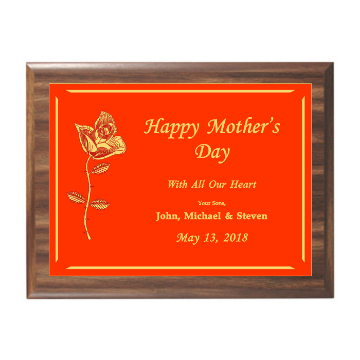 Show details for 7x9 Walnut Plaque Picture of 7x9 Walnut Plaque