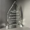 Diamond Crystal Award on Clear Pedestal Base | Recognition Crystal Awards